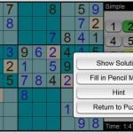 Sudoku on Web, Simple Level, Ocean Skin, Hints available