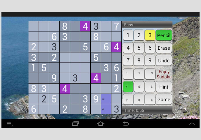 Web Sudoku for iPad and Android